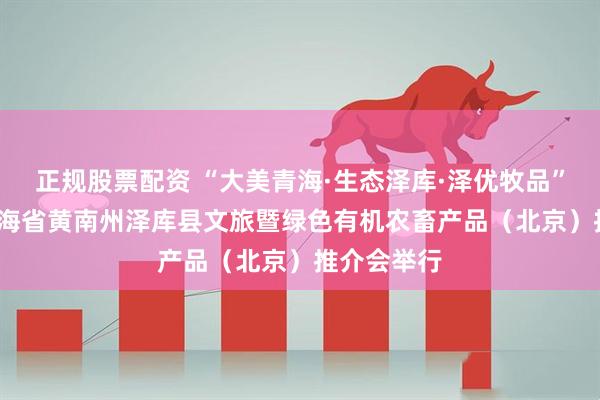 正规股票配资 “大美青海·生态泽库·泽优牧品”2025年青海省黄南州泽库县文旅暨绿色有机农畜产品（北京）推介会举行
